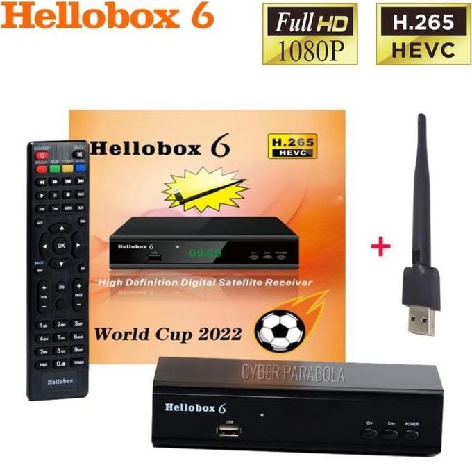 HELLOBOX 6 + DONGLE WIFI ORIGINAL DAN TERPERCAYA