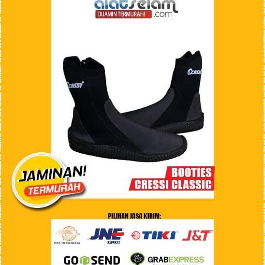 Promo Booties Diving/Sepatu Diving/Sepatu Selam Booties Cressi Classic-BLACK Diskon