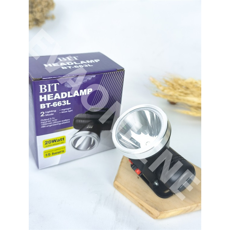 NEW Senter Kepala Kiseki BIT - BT663L Headlamp 20Watt Tahan Hingga 15 Jam ORI