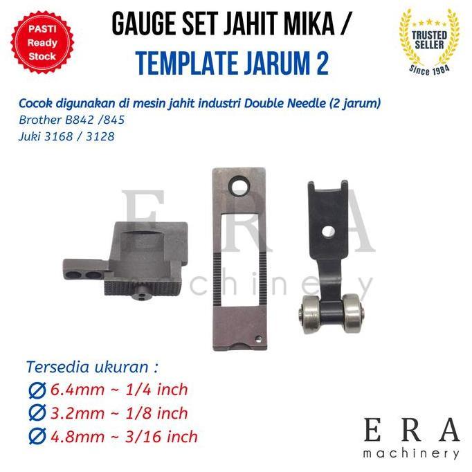 Gauge Set Jahit Mika / Template Jarum 2 Gauge Set Double Needle