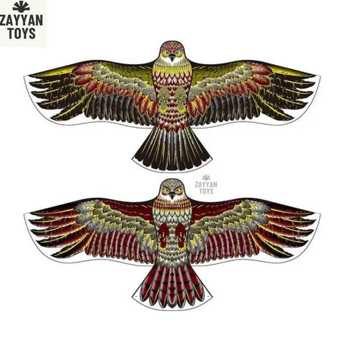 New- Layangan Elang Ramraman 1 Meter Layang Layang Layan Senar Buat Besar Kerangka Ram Raman Burung 