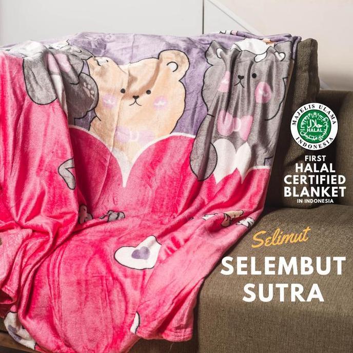 Akiko - Selimut Bulu Sutra Halus Lembut 150x200 Motif