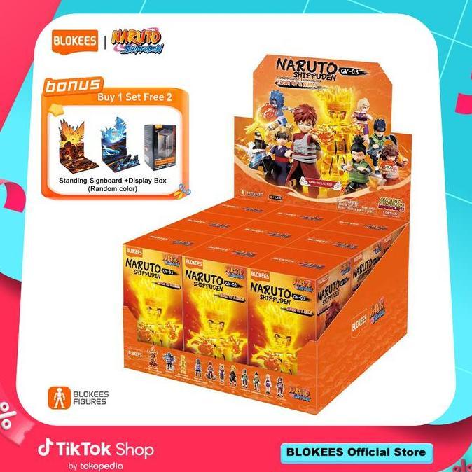 BLOKEES Figures Naruto GV03:Hati Ninja Naruto Version 03 Action Toy Figures Blokees Blind Box mekmek