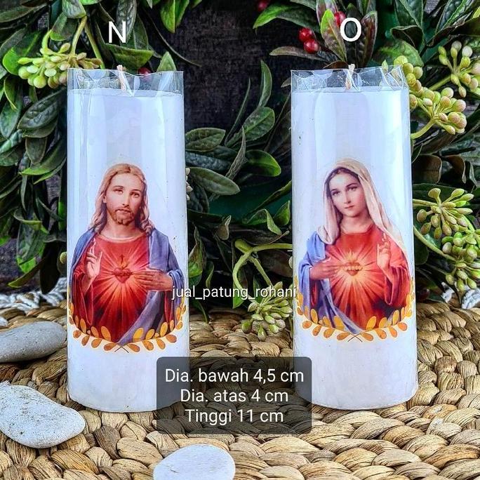 :::::::] Lilin Doa Yesus atau Maria 10 cm