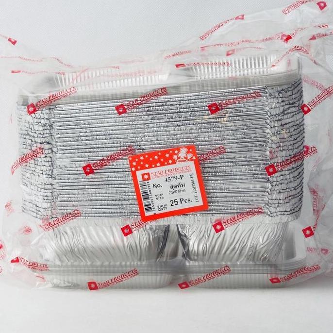 Aluminium Tray 4579-P / 900ml isi 25pc sekat 2 + Tutup