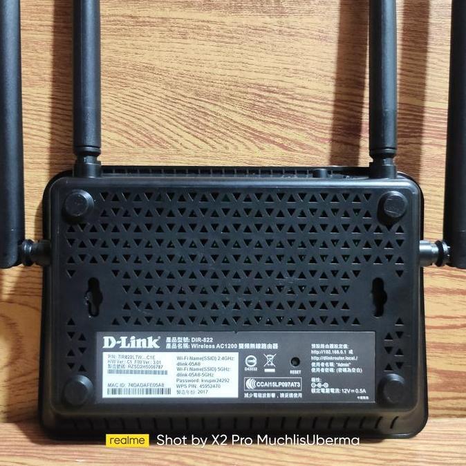 DLINK DIR-822 AC1200 Dual-Band Wireless Router D-Link berkualitas