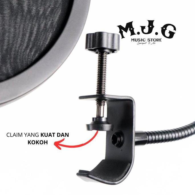 Pop Shield Filter Saringan Suara Microphone Mikrofon Recording Mic