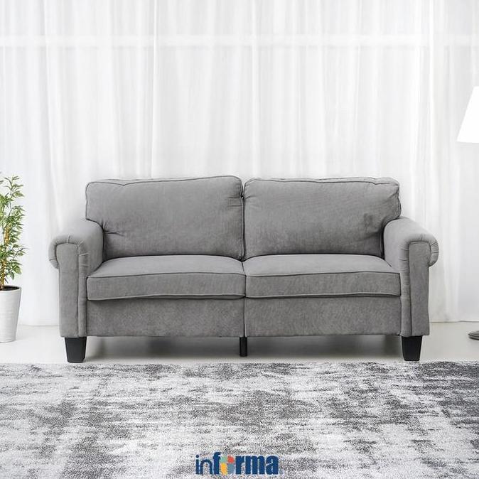 Terlaris Informa Neo Langley Sofa Fabric 3 Seater - Abu-Abu