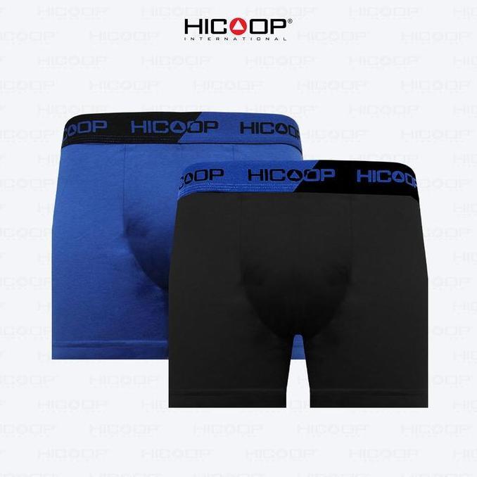 Hicoop - Underwear Boxer - Celana Dalam Boxer Pria - Biru/Hitam - 1 Pcs - Hxkl-Sc227