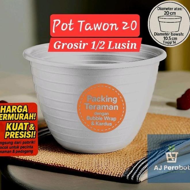 Grosir 12 Lusin Pot Ukuran 20 Pot Pot Bunga Plastik Pot Kembang Pot Plastik