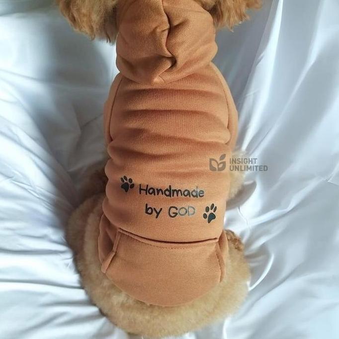 NEW HANDMADE BY GOD DOG HOODIE ORI