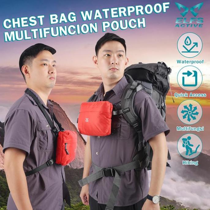 NEW ELFS ACTIVE JAROT CHEST BAG WATERPROOF MULTIFUNCTION POUCH | TAS DADA PRIA ORI