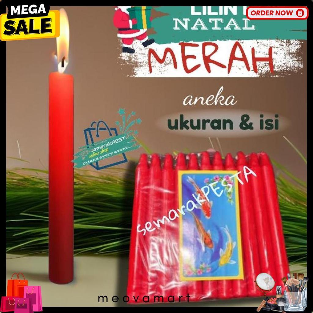 Cod (Aneka Ukuran) Lilin Merah,Lilin Natal, Lilin Doa, Lilin Ibadah, Lilin Polos