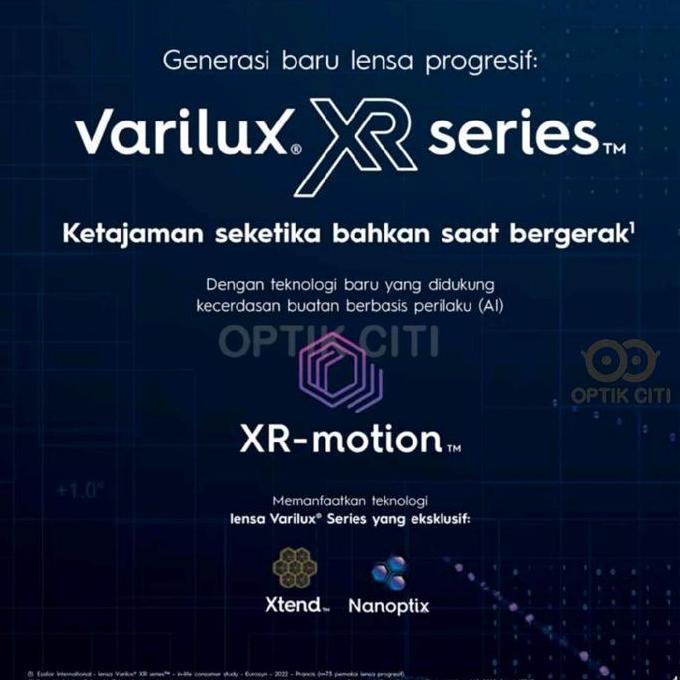 Lensa Kacamata Progresif Essilor Varilux XR Design Transition Gen S Original Progressive