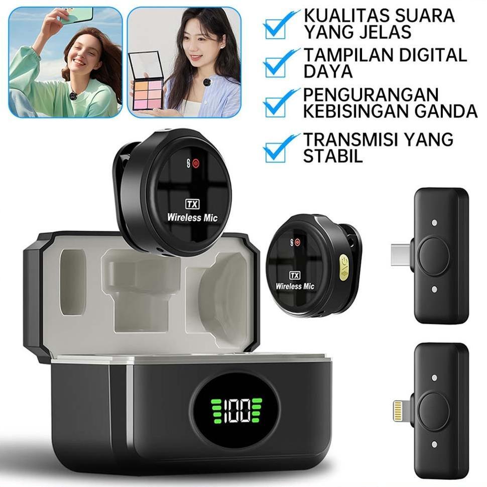 Wireless Microphone Magnetic Clip on Microphone Dual Mikrofon Wireless Mikrofon HP Lavalier Micropho