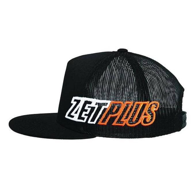 SNAPBACK TRUCKER ZETPLUS SIDE - TOPI DATAR PRIA KEREN TERBARU WARNA HITAM - TOPI MOTOR