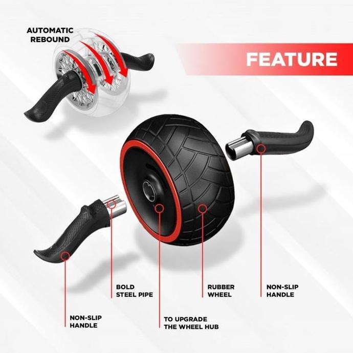 PRO FITNESS AB ROLLER / ABS Wheel / AB Machine / Alat Situp / Sit Up