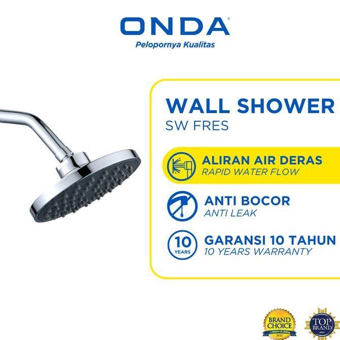 grofwall - onda wall shower sw fres set kepala shower dinding anti bocor