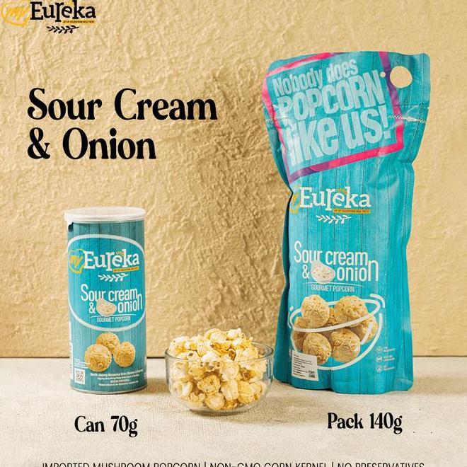 Eua Popcorn Sour Cream Onion Pa Pouch 140G Sna Cemilan