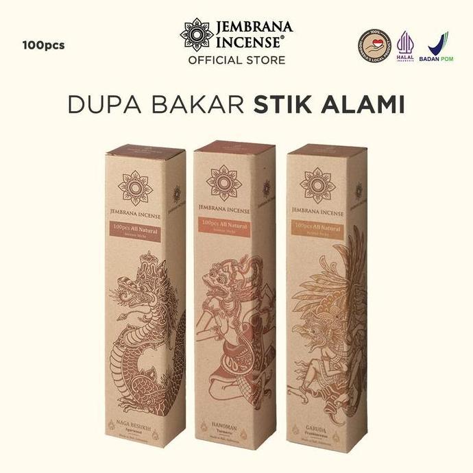 Terlaris Jembrana Incense - Dupa Bakar Stik Alami Tanpa Parfum Asli Per Aroma Gaharu / Herbal / Meny