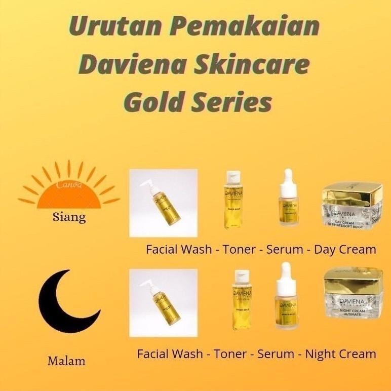 Gha-68 Daviena Skincare Paket Gold Series | Official Store | Daviena | Devina Skincare | Davina Skin