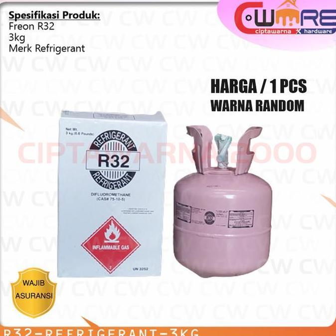 """] Freon R32 Refrigerant tabung Freon AC + Can tap 3 Kg