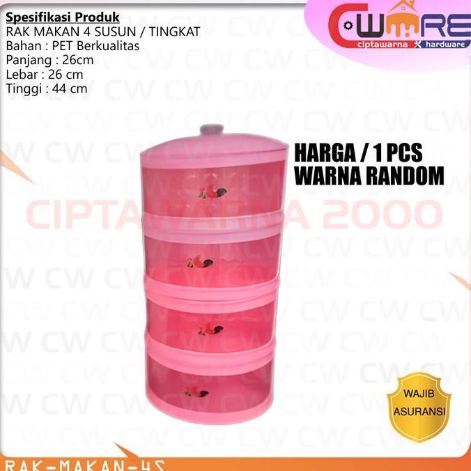 populer] Rak Makanan Bulat Susun Tudung Saji Susun Rak Makan 4 Susun Tingkat