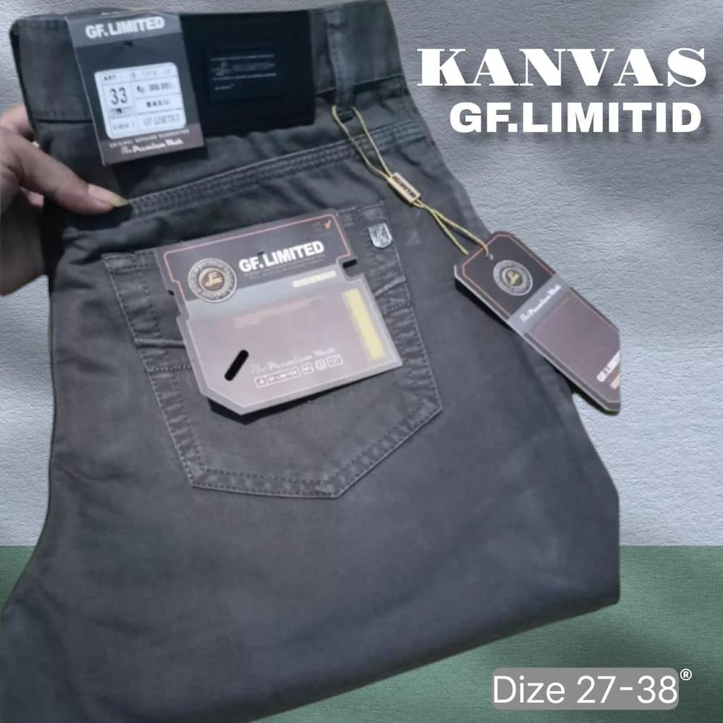 Promo Celana Kanvas Gf.Limited Pria Dewasa / Celana Kanvas Sulvur Bahan  / Celana Kanvas Gf.Limited