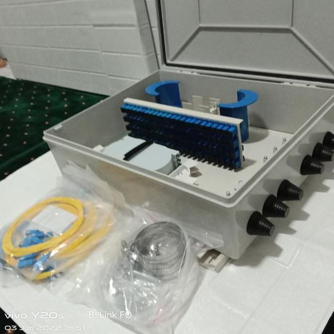 odc tiang 96 core lengkap pigtail adapter sc upc / odp fiber optik