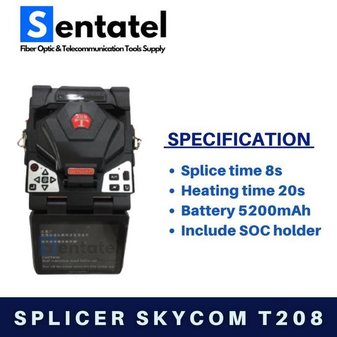Skycom Fusion Splicer T208 Optical Fusion Splicer Splicing Machine