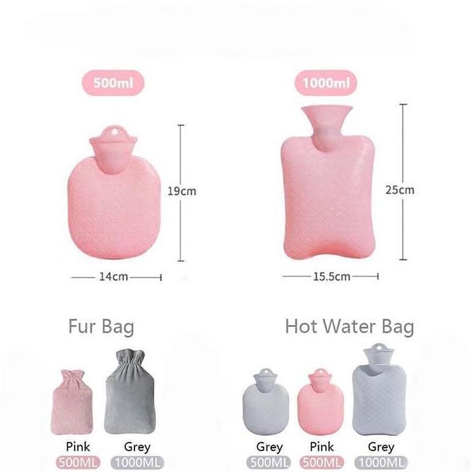Promo 1000 Ml Hot Water Bag Kompres Kantong Kompres Air Panas Besar Kantong Penghangat Perut Haid Co