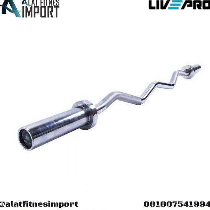 Promo Livepro EZ Curl Bar 1.2mm Stick Barbell Long Bar Diskon