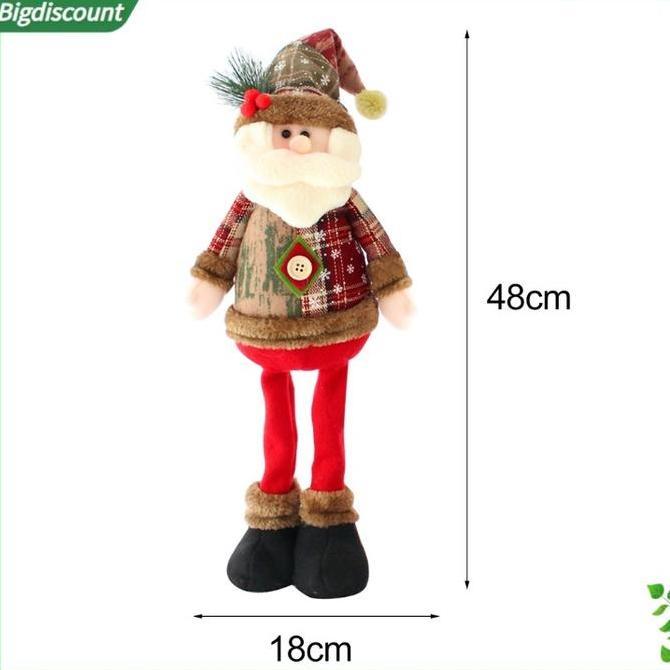 Aksesoris Pohon Natal Boneka Santa Rusa Manusia Salju Beruang Unik Kaki Kayu Aksesoris Terbaru Tree 