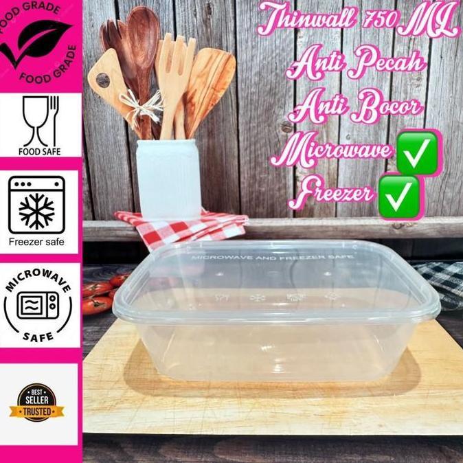 New- Thinwall oval 750ml |Tinwal oval 750ml|Mangkok plastik microwave 750ml