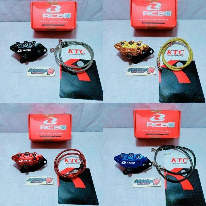 Promo Kaliper Depan RCB 2 Piston + Selang Rem Depan KTC 92CM Beat Karbu Beat Fi Scoopy Karbu Scoopy 