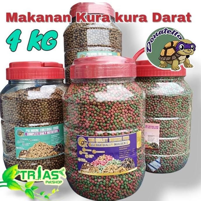 TERBARU - Makanan kura kura 4 KG/Pelet pakan sulcata pardalis dll/pelet kura kura darat pelet sulcat