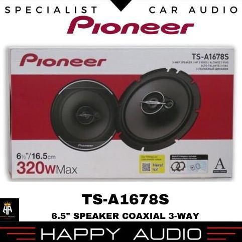 Grosir Speaker Coaxial Pioneer 3-Way 6.5 Inch Ts-A1678S Midbass Built In Tweeter A Series Original