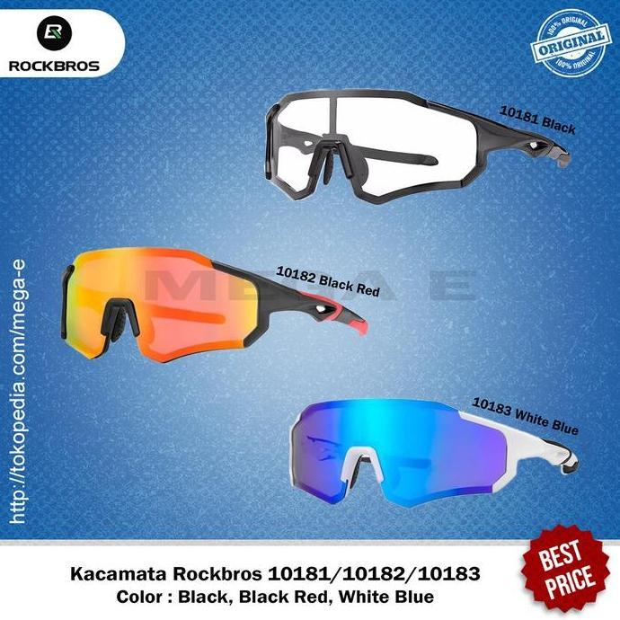 Kacamata Gowes ROCKBROS 10181 Photocromic Pria Wanita Original Sepeda