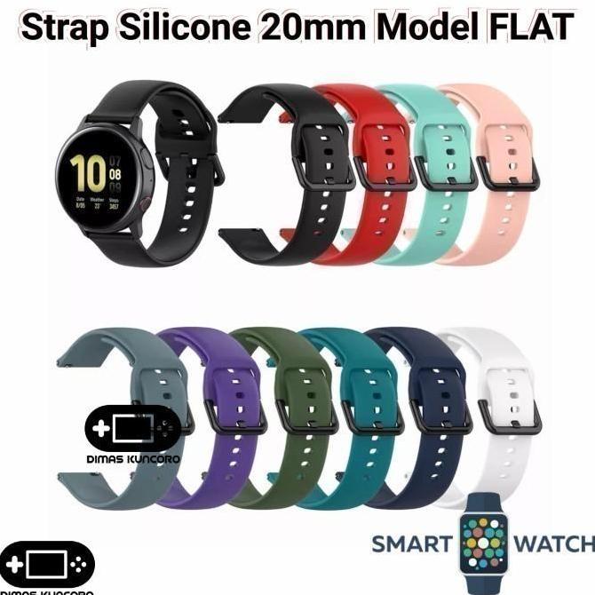 Strap Silicone 20mm FLAT silikon tali garmin vivomove hr 3 trend sport