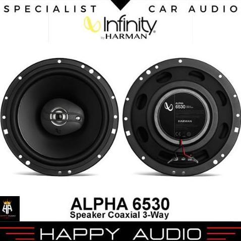 Grosir Speaker Coaxial 3-Way 6.5 Inch Infinity By Harman Alpha 6530 Mid Bass + Built In Tweeter 40 W
