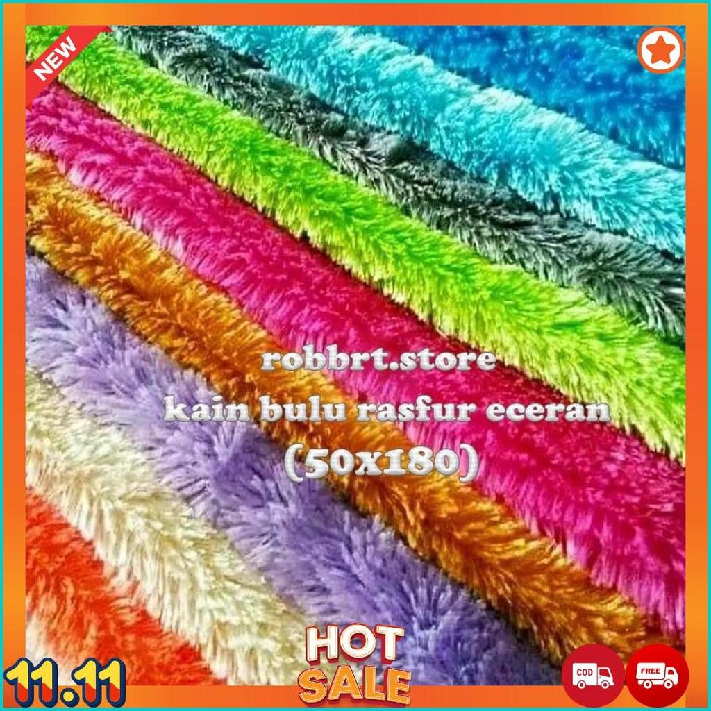 Kain Bulu Rasfur Meteran (50X180) Kualitas Premium /Kain Rasfur/Kain Bulu Cod