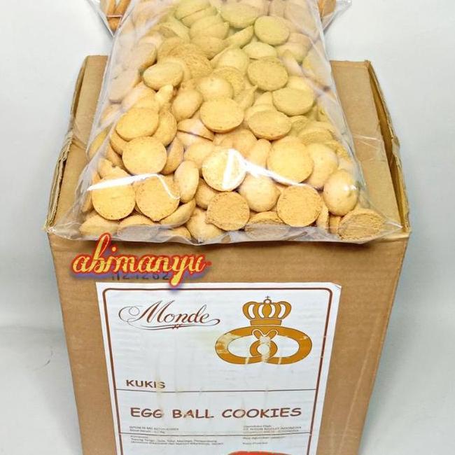 Monde Egg Drops 1Kg Egg Ball Cookies Kiloan