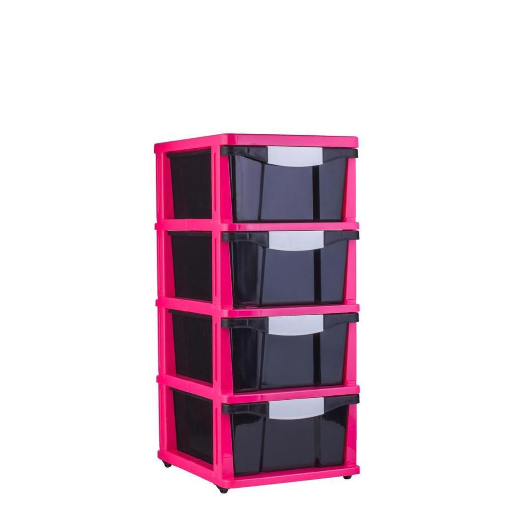 Lemari / Laci Plastik 4 Susun New Constantine Drawer Susun 4