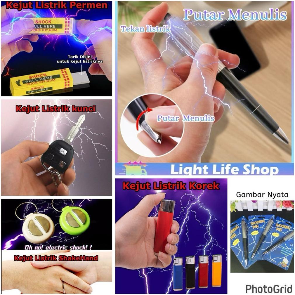 Murahhh Korek setrum prank/Mainan korek kejut prank/permen karet/kunci mobil