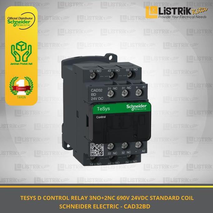 Schneider Auxiliary Contactor - Cad32Bd Hemat