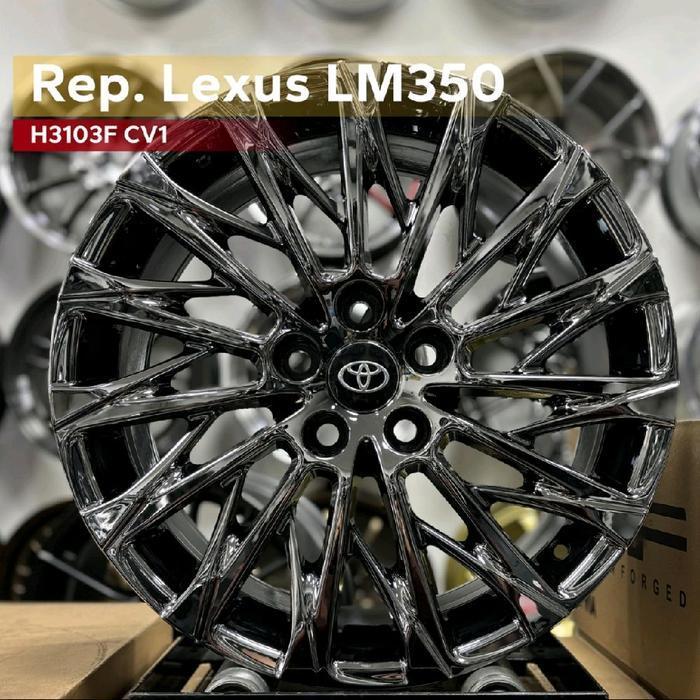 Velg Mobil R18 Rep Oem Lexus Lm350 Black Crome Lebar 8 Velg Racing Ring 18 Velg Mobil Khusus Toyota 