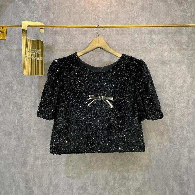 New- Sequin Glitter Top Premium Blouse Atasan Wanita
