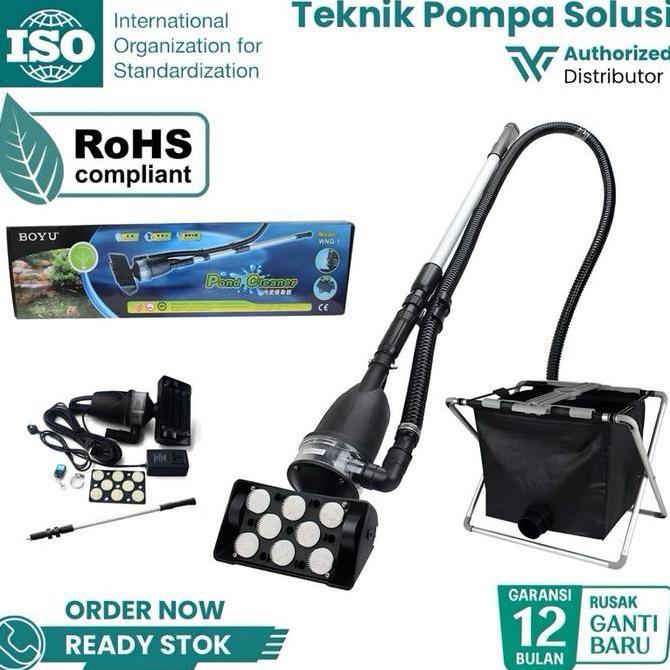 Vacuum Kolam Renang Boyu Alat Vakum Pembersih Kolam Ikan Lumpur & Kotoran Dasar Kolam Praktis Dan Ef