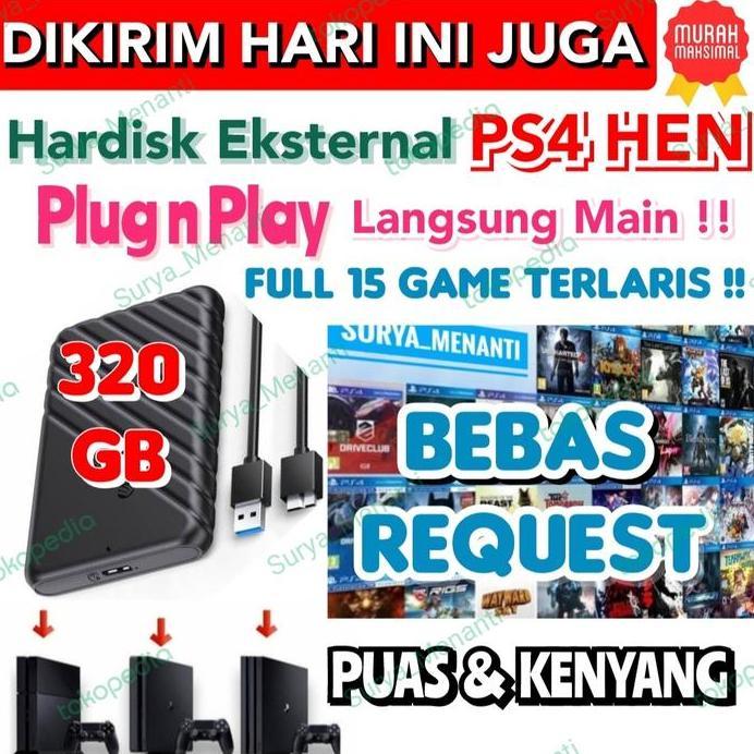 HDD PS4 FULL GAMES 320GB HARDDISK PS4 HEN