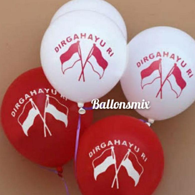 Balon Latex Dirgahayu/Balon 17 Agustus/Balon Ri New